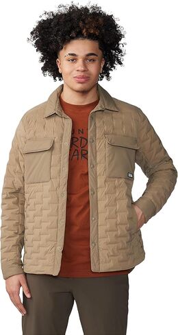Mountain Hardwear Stretchdown Light Shacket, Trail Dust, M in Saudi Arabia