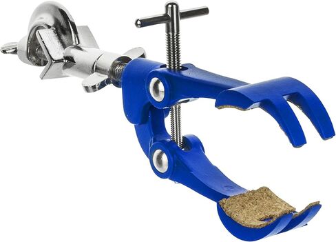 EISCO 4 Prong، مشبك مبطن بالفلين على رأس دوار - فتحة مشبك بحد أقصى 4.1 بوصة، Bosshead يناسب قضبان تصل إلى 18 مم - مشبك من سبائك الزنك - أبحاث، درجة مختبرية صناعية in Saudi Arabia