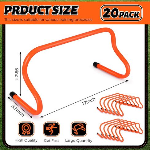 20 Pcs 9" Speed Training Agility Hurdles for Athletes Training Hurdles Reliable Training Hurdle Plyometric and All Purpose Hurdles Training Equipment for Soccer Basketball Football in Saudi Arabia