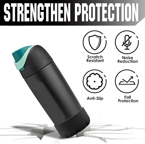 Silicone Boot Compatible with Owala Kids Water Bottle 14/16 oz & S'well 17oz Water Bottle and More 12/17 oz Stainless Steel Water Bottles, Anti-Slip Bottom Protector Sleeve in Kuwait