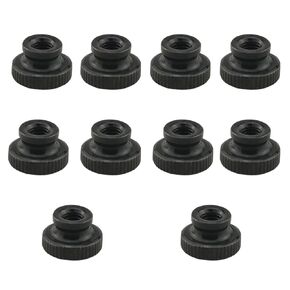 10PCS Black Stainless Steel 304 Knurled Thumb Nut M4 Round Knobs Hand Nuts for 3D Printer Parts