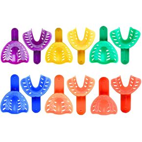 Dental Impression Tray 12PCS 6 Sizes for Adult/Children, Plastic Materials Teeth Holder Dental Central Supply for Oral Tools by Artman Instruments