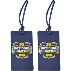 Michigan Wolverines College Football Playoff (CFP) 2023 National Champions Pack of 2 Luggage Tags
