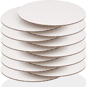 6 Inch Round Cake Boards White Cake Board Round Cake Boards Circle Cardboard Round Base Cardboard Cake Round Cake Base Sturdy Corrugated Cake Board Disposable Cake Plates 12-Pack