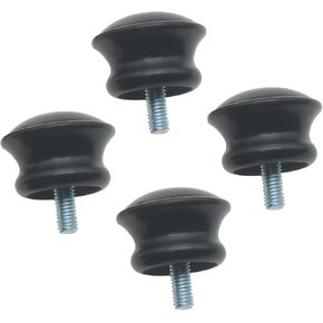 2pcs End Cap Finials for Curtain Rods 5/8" Curtain Rod End Caps Round Drapery Rod Finials with M5 Screws (Light Brown)