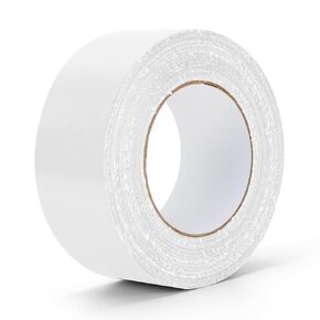White Duct Tape Heavy Duty Waterproof, 40 Yards X 2 Inch, 9 Mils Thickness Strong Adhesive Sticky, No Residue, Easy Tear by Hand for Home Repairs Indoor Outdoor Crafts Packing HVAC and Construction
