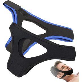 2PCS Veralabs Airflow Jaw Strap, Anti Snoring Devices, Anti Snoring Chin Strap, Adjustable Breathable Chin Strap for Men and Women Sleeping, Simple and Effective Stop Snoring Solution