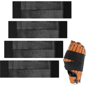 Glove Wrap Band, 4 PCS Baseball Glove Strap, Softball and Baseball Glove Strap Elastic Glove Wrap Softball Baseball Glove Accessories for Quickly Keep The Pocket Formed Fit All Gloves