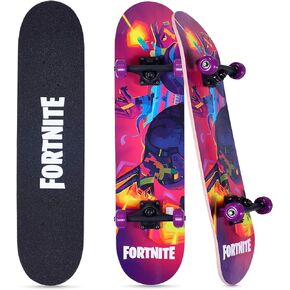 Fortnite 31" Skateboard - Cruiser Skateboard with Printed Graphic Grip Tape, ABEC-5 Bearings, Durable Deck & Smooth Wheels, Great for Teens