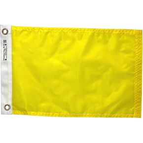 12X18" Quarantine Flag, 200 Denier All-Weather Nylon, for sailing and boating port entry, Made in USA