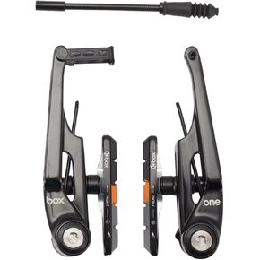 Box One 85 or 108 Millimeters Oversized BMX V-Brakes with Sealed Bearing Pivots, Flexible Cable Noodle, Cold Forged Arms & 2 Millimeters Allen Key Tensions Bolt