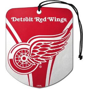 NHL - Detroit Red Wings Air Freshener 2-pk 2.75" x 3.5" - "Winged Wheel" Primary Logo & Wordmark