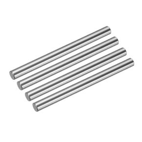 uxcell 4 Pcs Linear Motion Rod Shaft Guide 8mm x 100mm (0.315" x 3.94") Case Hardened Steel Chrome Plated, Metric Linear Rail Rod for 3D Printer, CNC Machine
