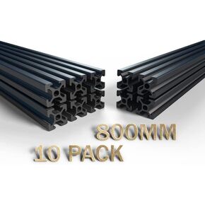 10PCS 31.5inch T Slot 2020 Aluminum Extrusion Profile (800mm), European Standard Aluminum Linear Rail–Easy to Use for 3D Printer, CNC DIY, Workbenches, Brackets, Furniture and More