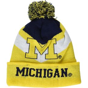 FOCO Michigan Big Logo Colorblock Knit Light Up Beanie