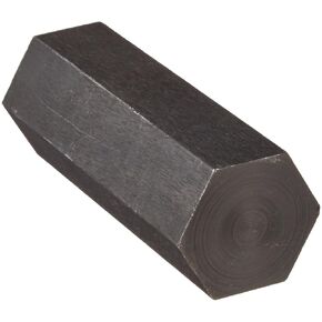 United Scientific WHX1000 Steel Non-Rolling Hexagonal Mass, Metric Size, Black Oxidized Finish, 1000g Weight