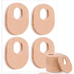 WILLBOND 48 Pack Callus Pads Soft 1/4" Thick Oval Shape Corn Pads 1/8" Felt Callus Cushions Adhesive Corn Protectors for Men Women Feet Toes Pain Relief(Nude, 1/4 Inch)