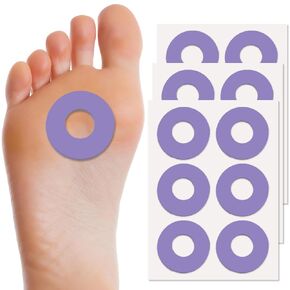 Pack of 48 Round Shaped Felt Callus Cushions Pads Metatarsal Pain Relief Pads Reduce Pressure & Protect Foot Heel Ball Blister Moleskin Adhesive Pads for Men and Women