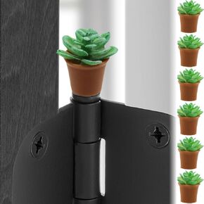 Door Hinge Heads Decorative Topper - Succulent Hinge Head Magnet Set of 6 - Potted Plant Door Hinge Head Home Decoration