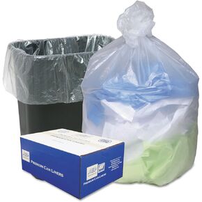Ultra Plus WHD2431 Can Liners, 16 Gallon, 24-Inch x33-Inch , 200/CT, Translucent