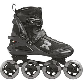 ROCES Men's Pic Tif Outdoor Breathable Fitness Comfort 4 80mm Wheels Racing Inline Skates with Memory Buckle, Easy Entry Boots, Glass Fiber Reinforced Shell & Aluminum Frame