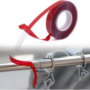 13 Ft Curtain Rod Slide Clear - Smooth and Silent Curtain Rod Sliding Accessories for Drapery Curtain Rings - Hard Surface - Wide - Make Curtains Slide Easier