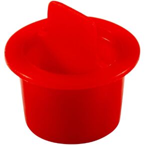 Caplugs CPT-7 CPT Series – Plastic Center Pull-Tab Tapered Plug, 100 Pack, Red LD-PE, Cap OD 0.84" x Plug ID 0.688" Hole Protection, Leak Prevention, Masking, Painting, Powder Coating (ZCPT7Q1)