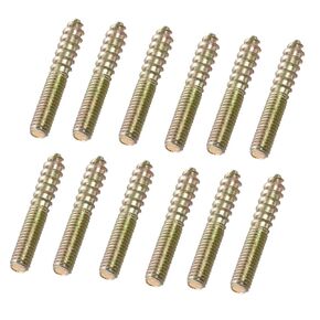 12pcs M4 Double Headed Bolts Self-Tapping Screw 25mm Length for Sofa Furniture Connection Fastener Hardware