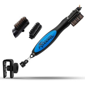 Frogger BrushPro Latch-It Golf Club Cleaner, Ergonomic Grip and Latch-it Magnet - Professional Golf Club Brush and Groove Cleaner for Golfers