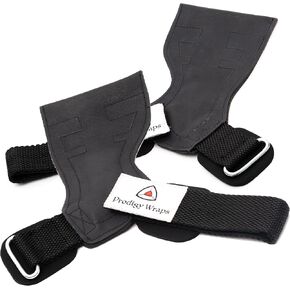 Core Prodigy Wrist Wraps Straps - Weight Lifting Grips Padded and Adjustable Gloves Alternative to Power Hooks