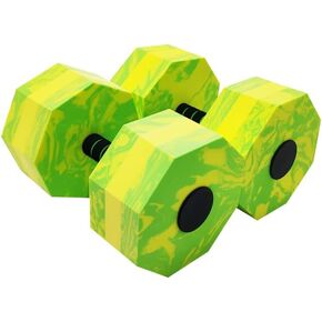 Aquatic Exercise Dumbbell Set of 2 for Water Aerobics, High-Density EVA-Foam Water Weights, Pool Fitness Equipment for Unisex Adults (Triangle)…