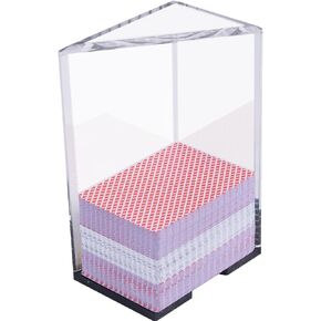 8 Deck Casino Grade Acrylic Discard Tray, Sturdy Clear Material without Tipping Over Discard Holder Tray for Blackjack, UNO, Texas Hold 'Em, Baccarat