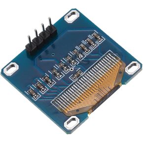MECCANIXITY 0.96inch OLED LCD Screen Module with 4 Pins 128x64 Resolution Display I2C IIC Communication Display,Yellow and Blue Display Color