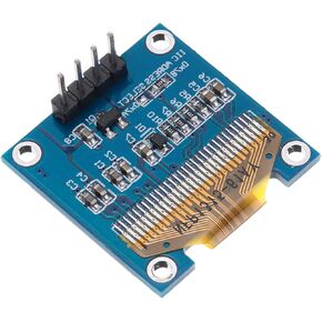 MECCANIXITY 0.96inch OLED LCD Screen Module with Soldered 4 Pins 128x64 Resolution Display I2C IIC Communication Display,White Display Color