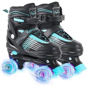 Adjustable Kids Roller Skates for Boys and Girls, Toddler Roller Skates for Beginners with Light-Up Wheels