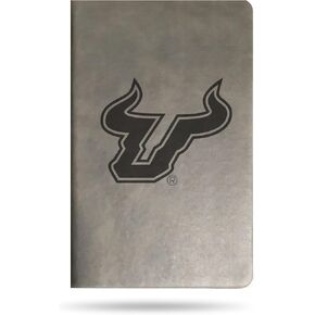 Rico Industries NCAA South Florida Bulls Gray Laser Engraved Small Notepad Jounral/Notepad 8.25" x 5.25"- Office Accessory