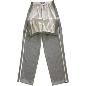 Side Zipper Pants for Post Surgery Recovery Disability Bedridden Fracture, Full Open Patient Care Trousers, Grey