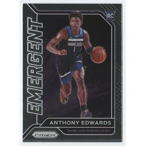2020-21 Panini Prizm Emergent #3 Anthony Edwards Rookie RC Timberwolves, Blue