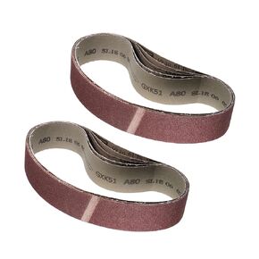 10pcs Sanding Belts - [ 2" x 27" 80 Grit ] Sandpaper Belt Strip Sander Paper for Wood Paint Sanding Metal Polishing