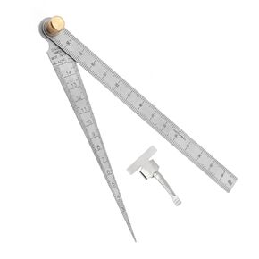 Taper Gap Gage Stainless Steel Welding Taper Gap Test Wedge Feeler Gauge Depth Ruler Hole Inspection for Drill Hole Gap Ruler Measuring Tools