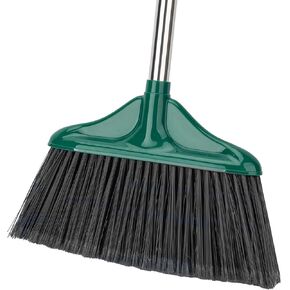 Heavy Duty Broom Outdoor Indoor Commercial Broom with 50 inches Long Handle,Perfect for Home Courtyard Garage Kitchen Office Lobby Room Floor(Black)