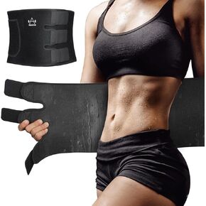 Waist Trimmer for Women Men Belly Fat, Waist Trainer Tummy Stomach Wraps, Exercise Sweat Belt Band Low Back Support