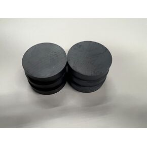 AZ Industries Extra Strong 2" Diameter Ceramic Hard Ferrite Disk Disc Magnet, Bi-Pole Magnetized, 6-Pack Grade 8 (More Powerful Version of Our Standard Magnet)