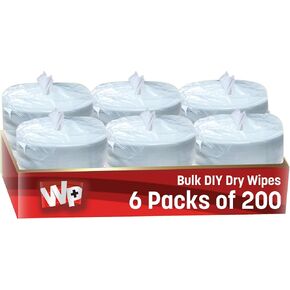 Replacement Standard Wipes Roll Multi-Task Wipes, Dry Wipes for Home and Business, 1200 Count, (6 Packs of 200)