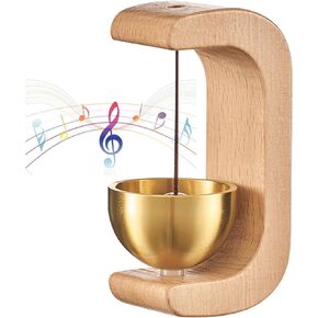 Magnetic Shopkeepers Bell for Door Opening Wood Doorbell with Brass Bell Door Chime for Entrance, Wall, Store, Wardrobe, Fridge in Saudi Arabia
