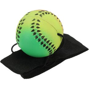 PATIKIL 1.9 Inch Sports Wrist Ball, Baseball Rubber Rebound Wristband Wrist Return Ball Sport on a String for Exercise Play, Mixed Colors