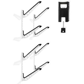 Katai - Surfboard Wall Mount Storage Rack - Adjustable Steel Perfect for Holding up to 4 Surf Boards, Wakeboards, Stand-Up Paddleboards (SUP) or Snowboards Horizontally - Complete with Board Comb Tool