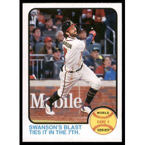 Baseball MLB 2022 Topps Heritage #207 Dansby Swanson NM Near Mint Braves