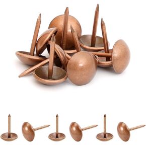 7/16 inch Diameter Upholstery Tacks, Nailhead Decorative Trim for Furniture, Silver, 100 PCS