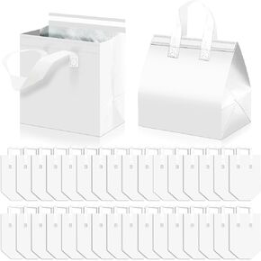 60 Pcs Insulated Take Away Bags Bulk 9.5 x 6 x 9.5 in Insulated Lunch Bag Disposable Thermal Insulation Cooler Bags Hot Cold Delivery Bag for Catering Restaurant Grocery(Six Colors)